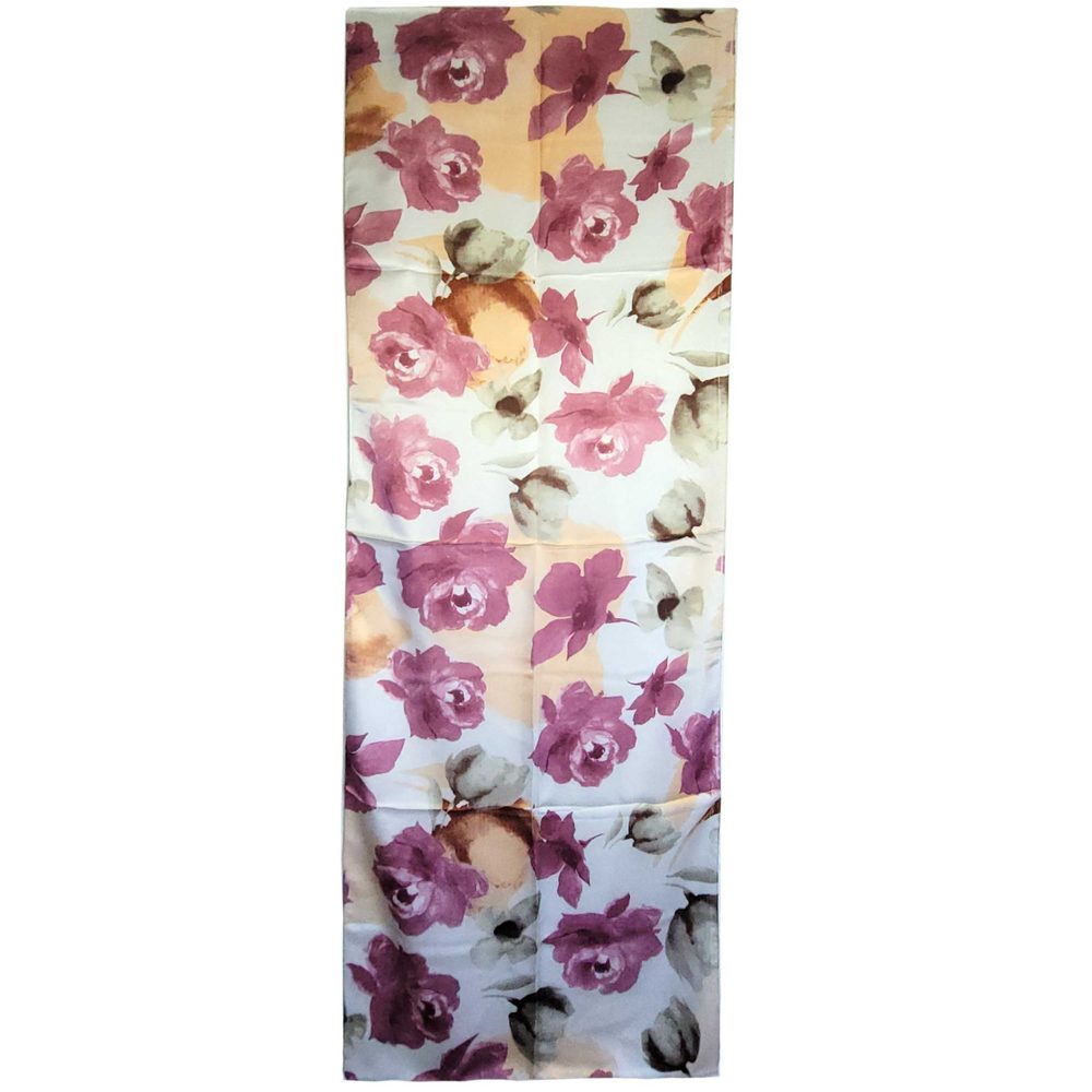 NWT Genuine 100% Mulberry Silk Satin Scarf 20"x66" Long Rectangle Shawl 5321